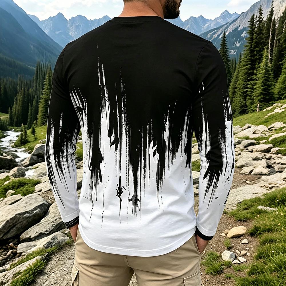 Herentrui met gradiënt inktspa - Base Layer Top recensie en prijs